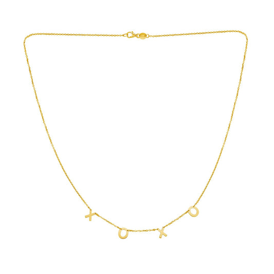 14K Yellow Gold XOXO Necklace