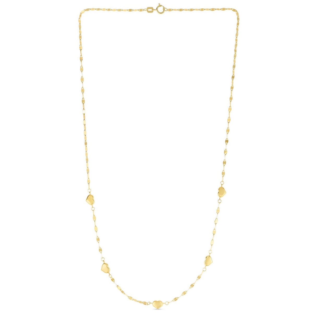 14K Yellow Gold Heart Necklace