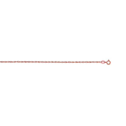 14k Rose Gold Machine Rope Chain (0.95 mm)