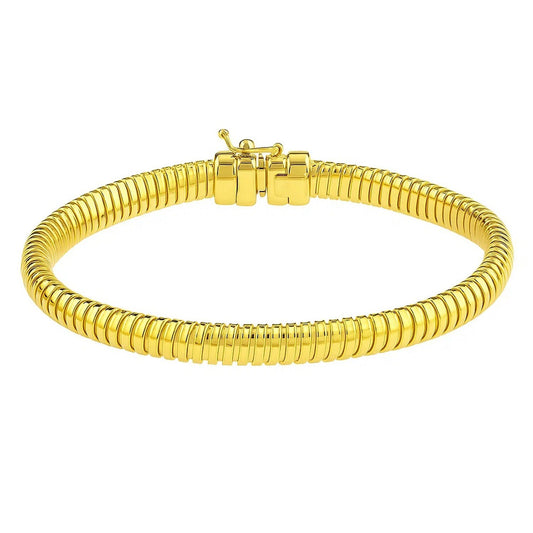 Tubogas Bracelet in 14K Yellow Gold (5.00 mm)