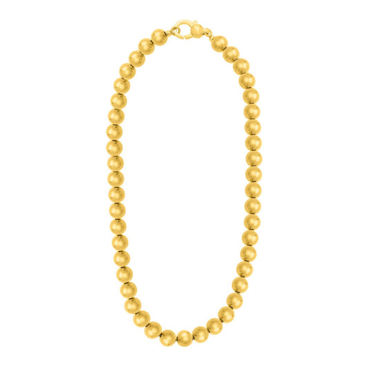 Sterling Silver Gold Plated Bold Bead Necklace
