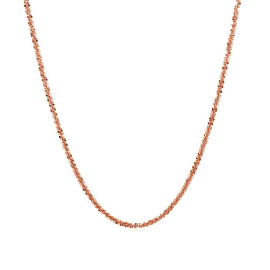 1.5mm 14K Rose Gold Sparkle Chain