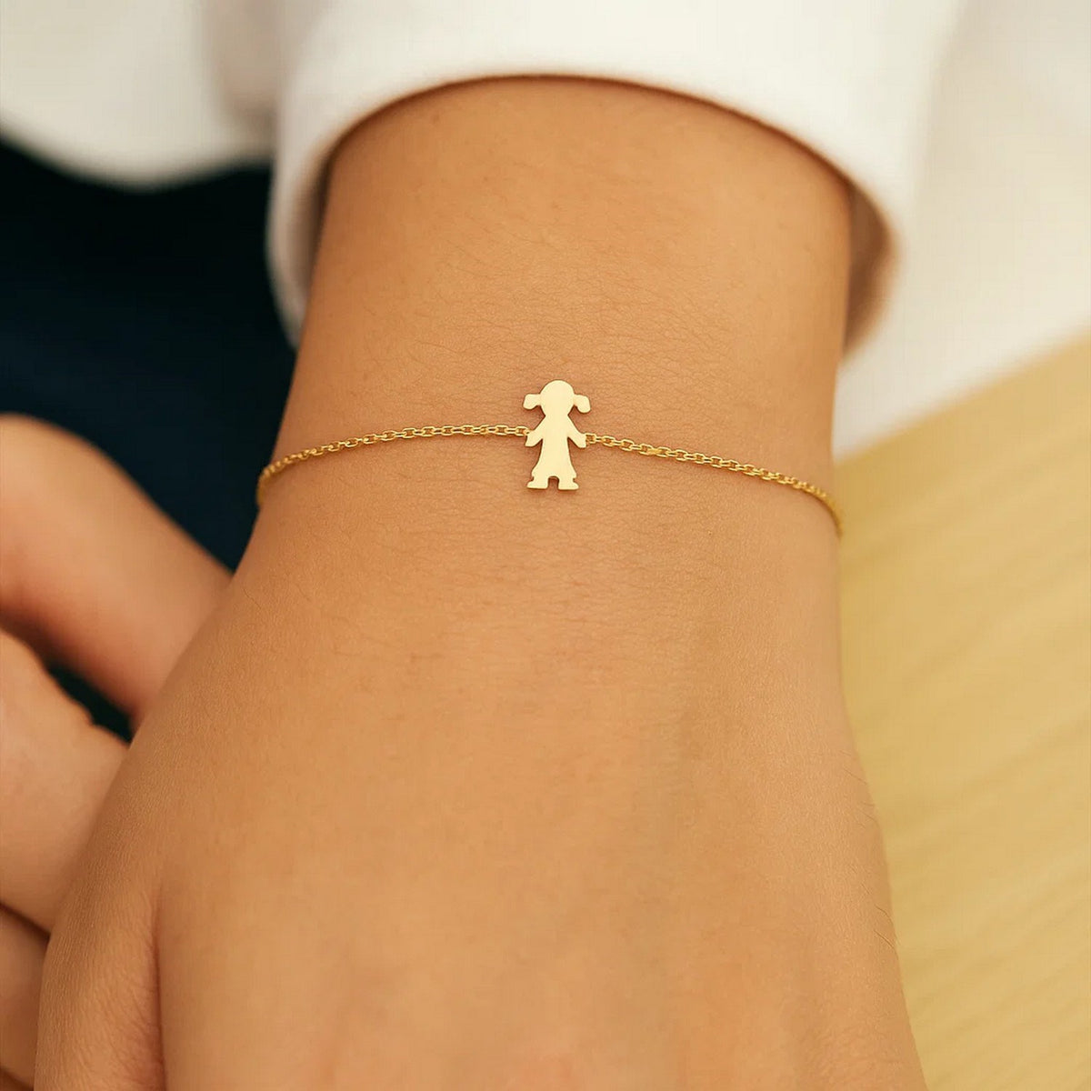 14K Yellow Gold Girl Bracelet