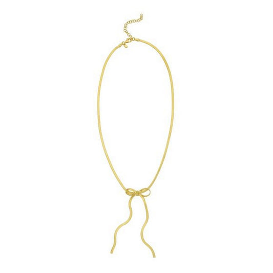 Sterling Silver Gold Plated Snake Bow Necklace