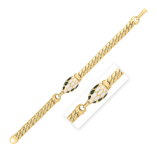 14K Yellow Gold Le Serpent Curb Link Bracelet (7.00 mm)