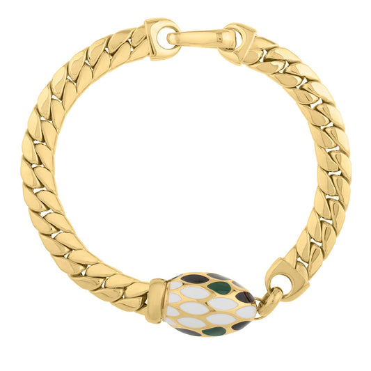 14K Yellow Gold Le Serpent Curb Link Bracelet (7.00 mm)