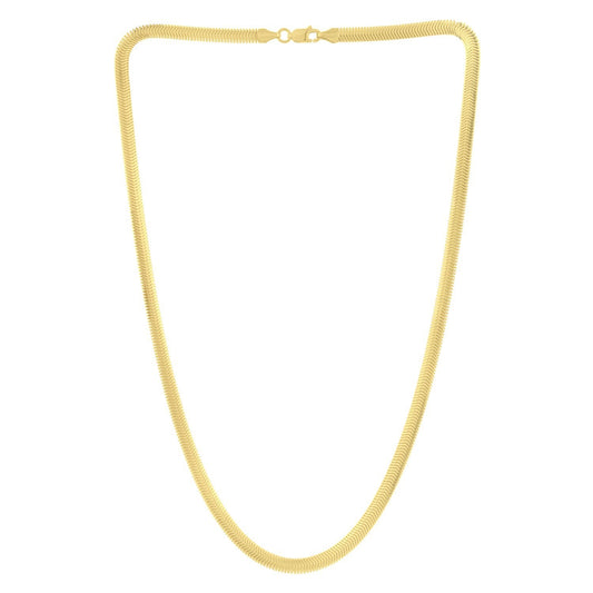 Sterling Silver Yellow Gold Plated Oval Snake Chain (4.20 mm)
