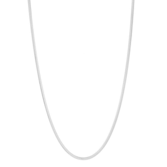 Sterling Silver Rhodium Plated Oval Snake Chain (2.60 mm)