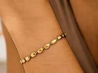 14K Yellow Gold Pebble Bead Chain Bracelet (4.00 mm)