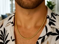 14K Yellow Gold Oval Snake Chain (4.40 mm)