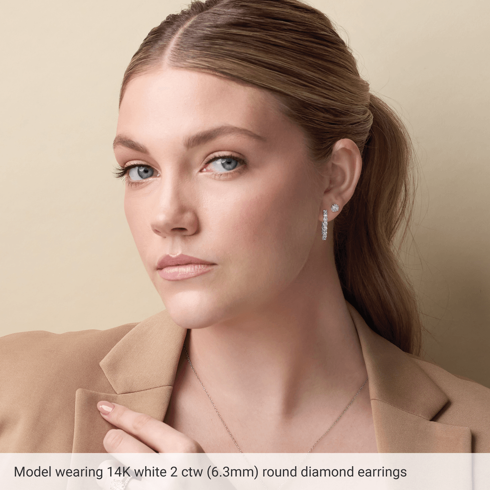 14K Yellow Gold 4 CTW Lab-Grown Diamond Earrings
