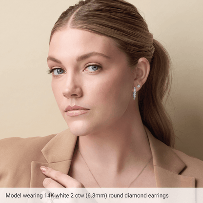 14K Yellow Gold 4 CTW Lab-Grown Diamond Earrings