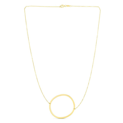 14K Yellow Gold Yours Truly Large Initial O Necklace