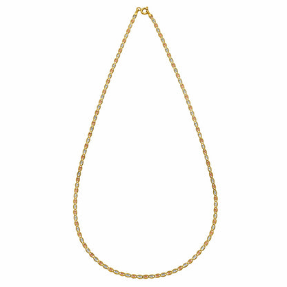 14K Tri Color Gold Pave Valentino Chain (2.00 mm)