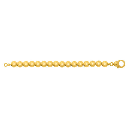 Sterling Silver Yellow Gold Plated Bold Bead Bracelet