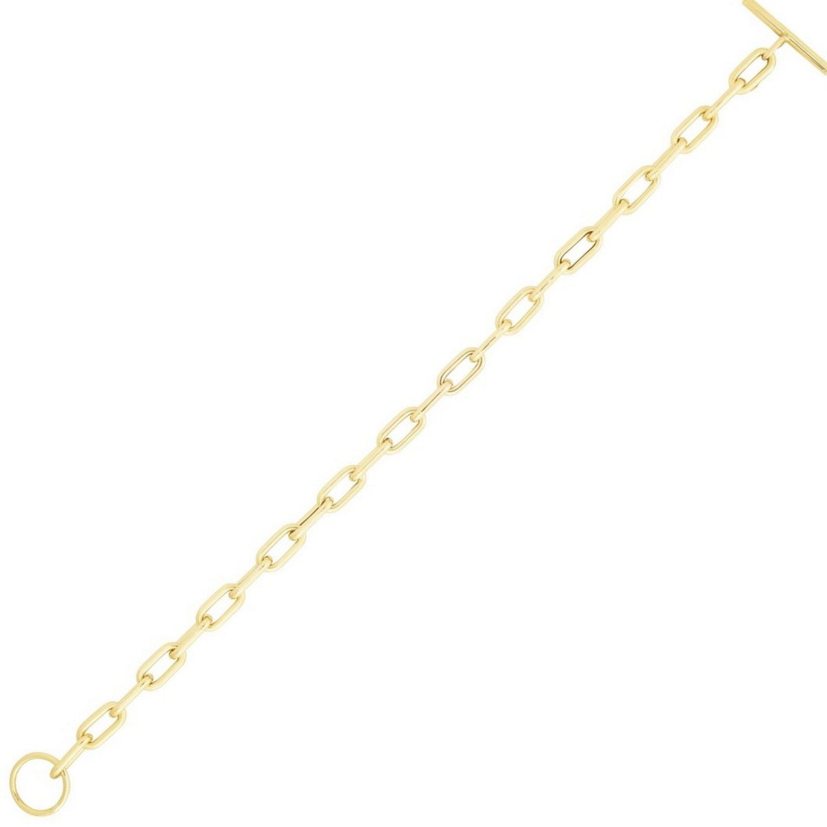 14K Yellow Paperclip Toggle Link Bracelet (5.00 mm)