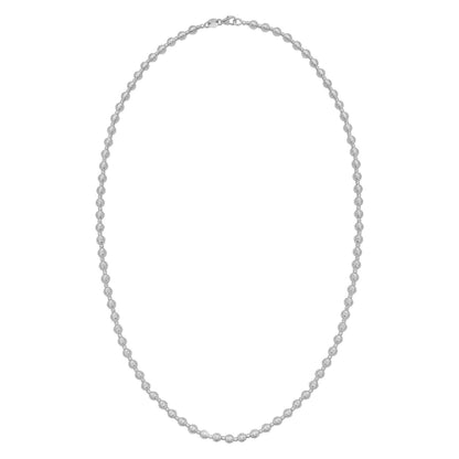 14K White Gold Disco Diamond Cut Bead Chain (4.00 mm)