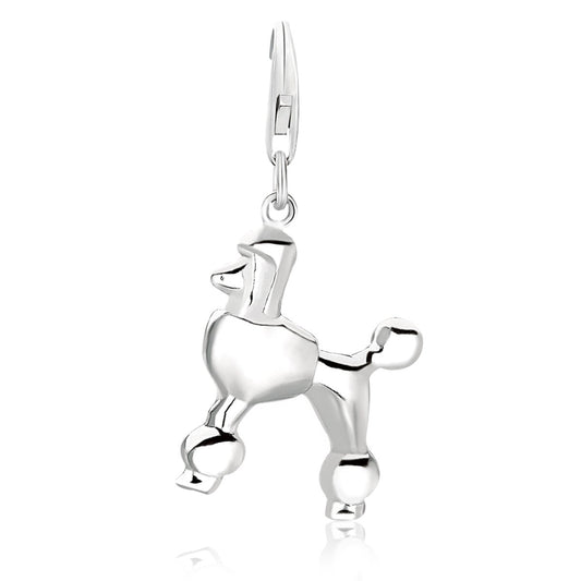 Sterling Silver Poodle Dog Charm