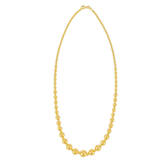 Graduated Statement Pallina Necklace in 14K Yellow Gold