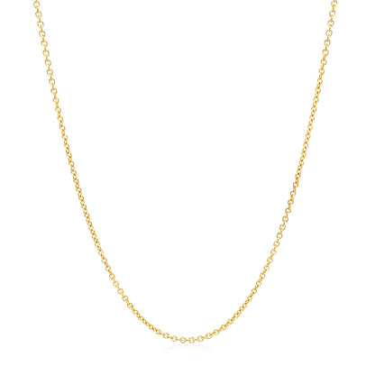 14k Yellow Gold Oval Cable Link Chain (1.20 mm)