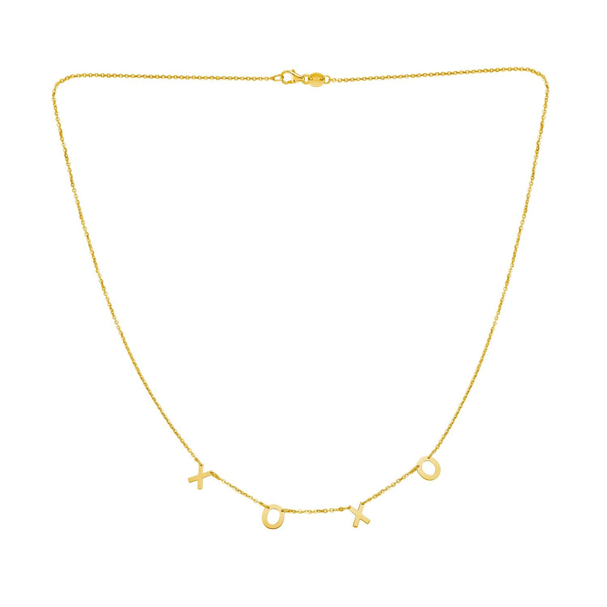 14K Yellow Gold XOXO Necklace