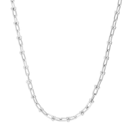 Sterling Silver Rhodium Plated Jax Link Chain (6.00 mm)