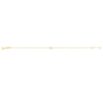 14K Yellow Gold Mini Initial G Bracelet
