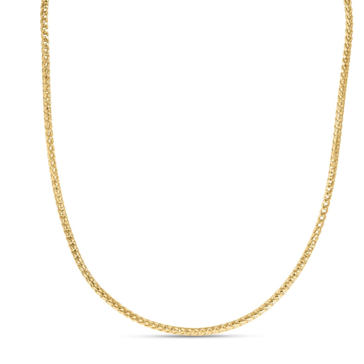 Sterling Silver Yellow Gold Plated Diamond Cut Franco Chain (3.20 mm)