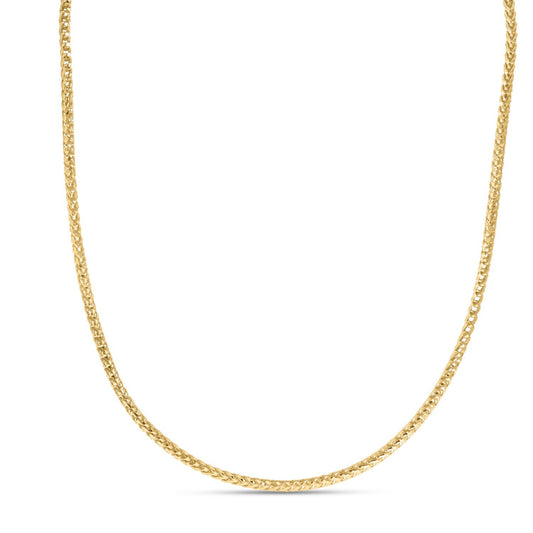 Sterling Silver Yellow Gold Plated Diamond Cut Franco Chain (3.20 mm)
