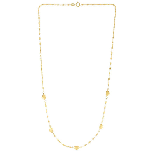 14K Yellow Gold Heart Necklace