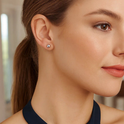 Sterling Silver Ball Stud Earrings (5.00 mm)