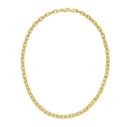 Sterling Silver Gold Plated French Cable Chain (5.60 mm)