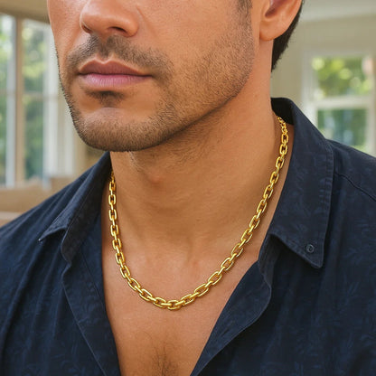 Sterling Silver Gold Plated French Cable Chain (5.60 mm)