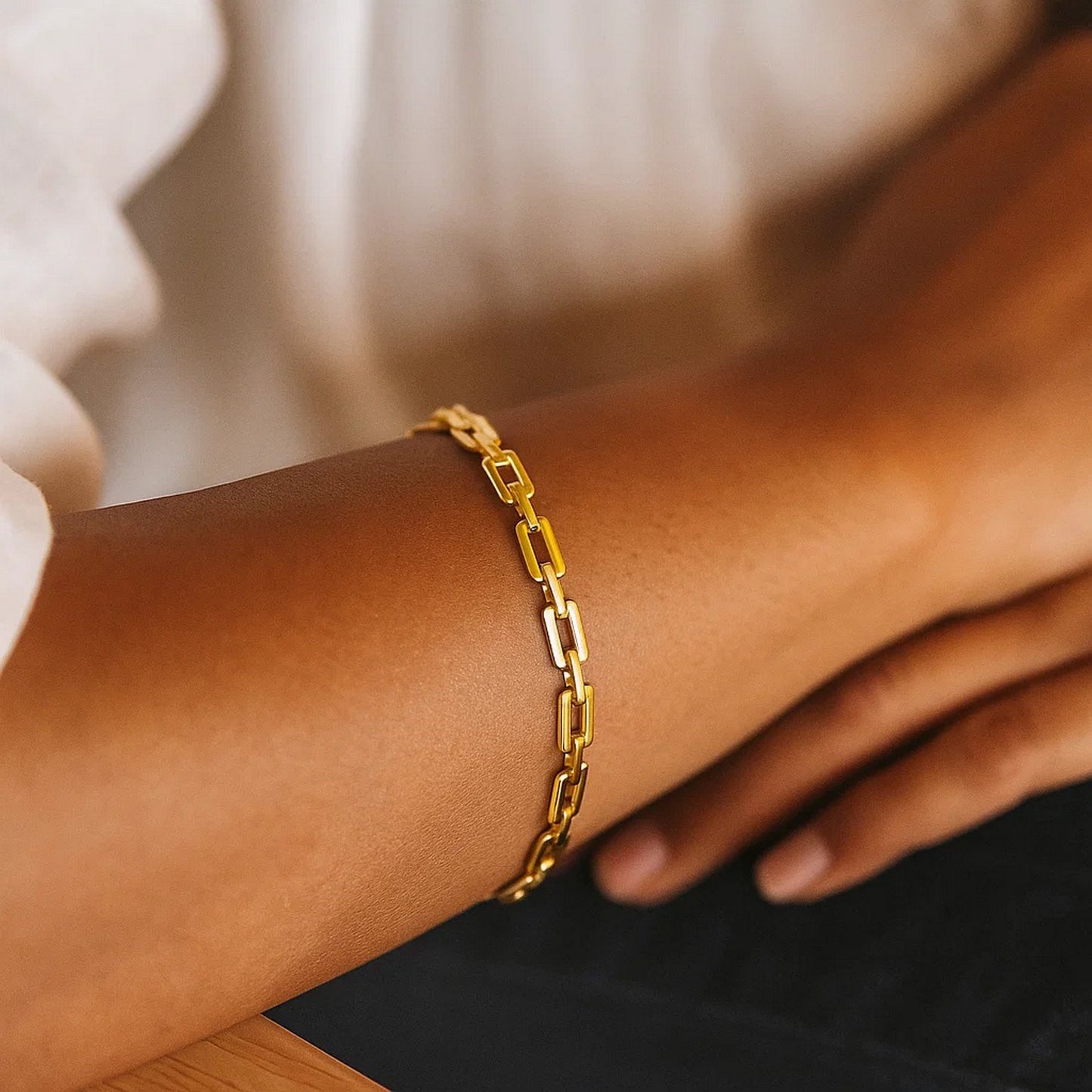10K Yellow Gold Deco Link Bracelet