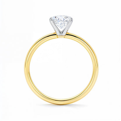 2 Carat Radiant Lab Grown IGI G/VS1 Diamond Solitaire Ring in 10K Yellow Gold