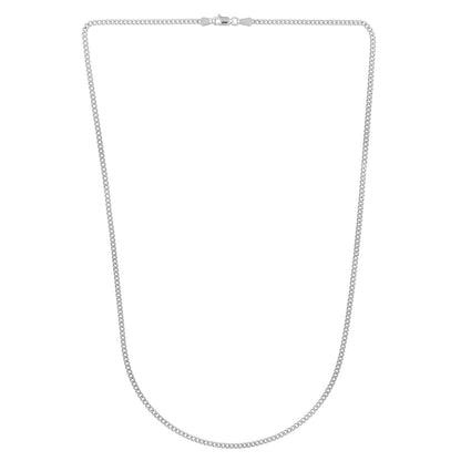 14k White Gold Light Gourmette Chain (2.20 mm)