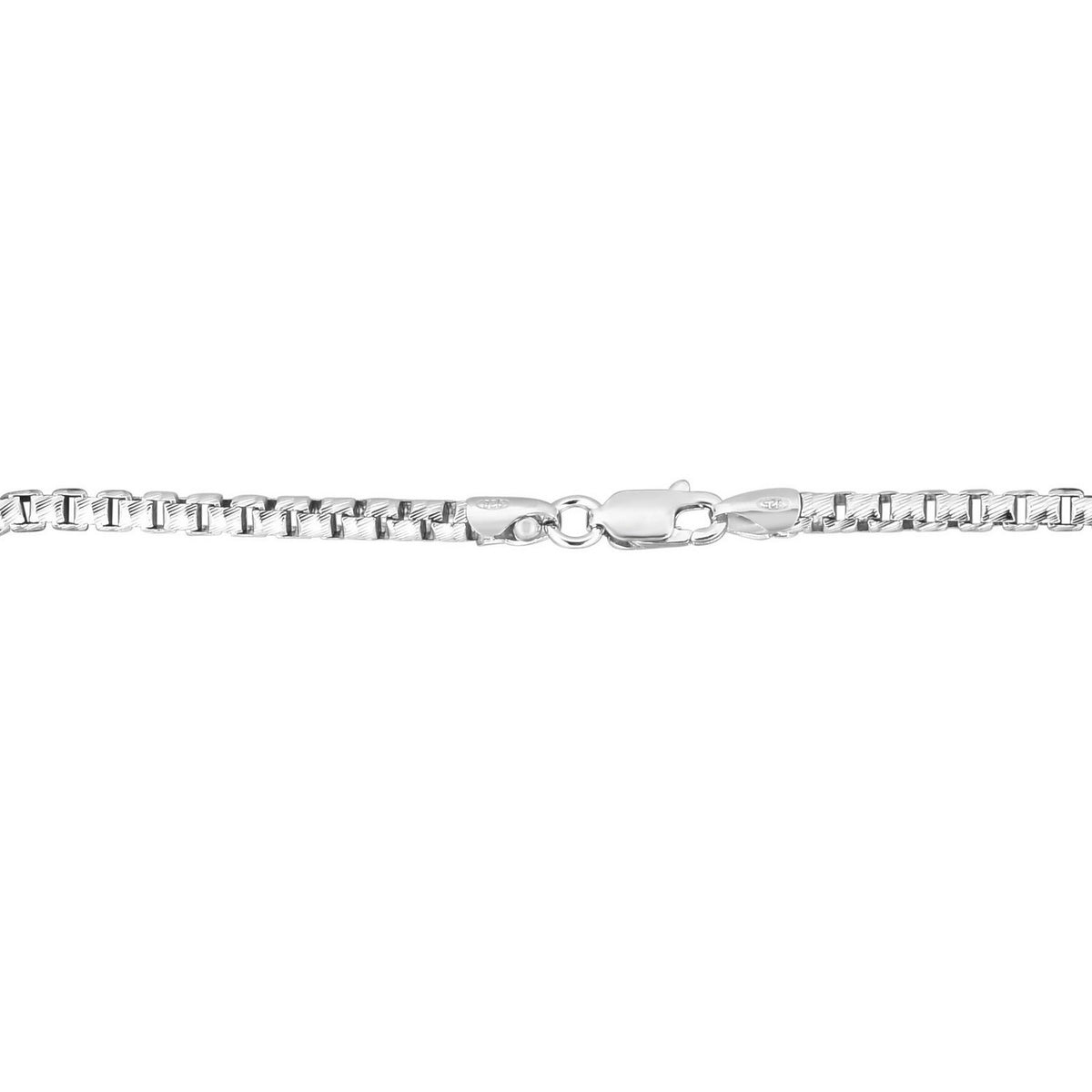 Sterling Silver Rhodium Plated Rockstar Cut Round Box Chain (2.90 mm)