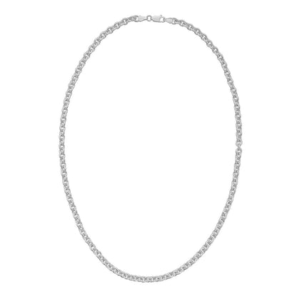 Sterling Silver Rhodium Plated Rolo Chain (4.70 mm)