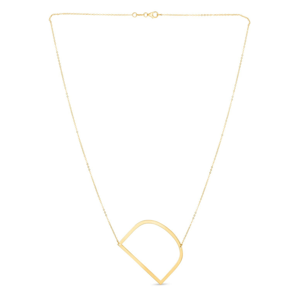 14K Yellow Gold Yours Truly Large Initial D Necklace