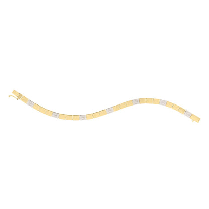 14k Yellow Gold Square Link Bracelet (5.30 mm)
