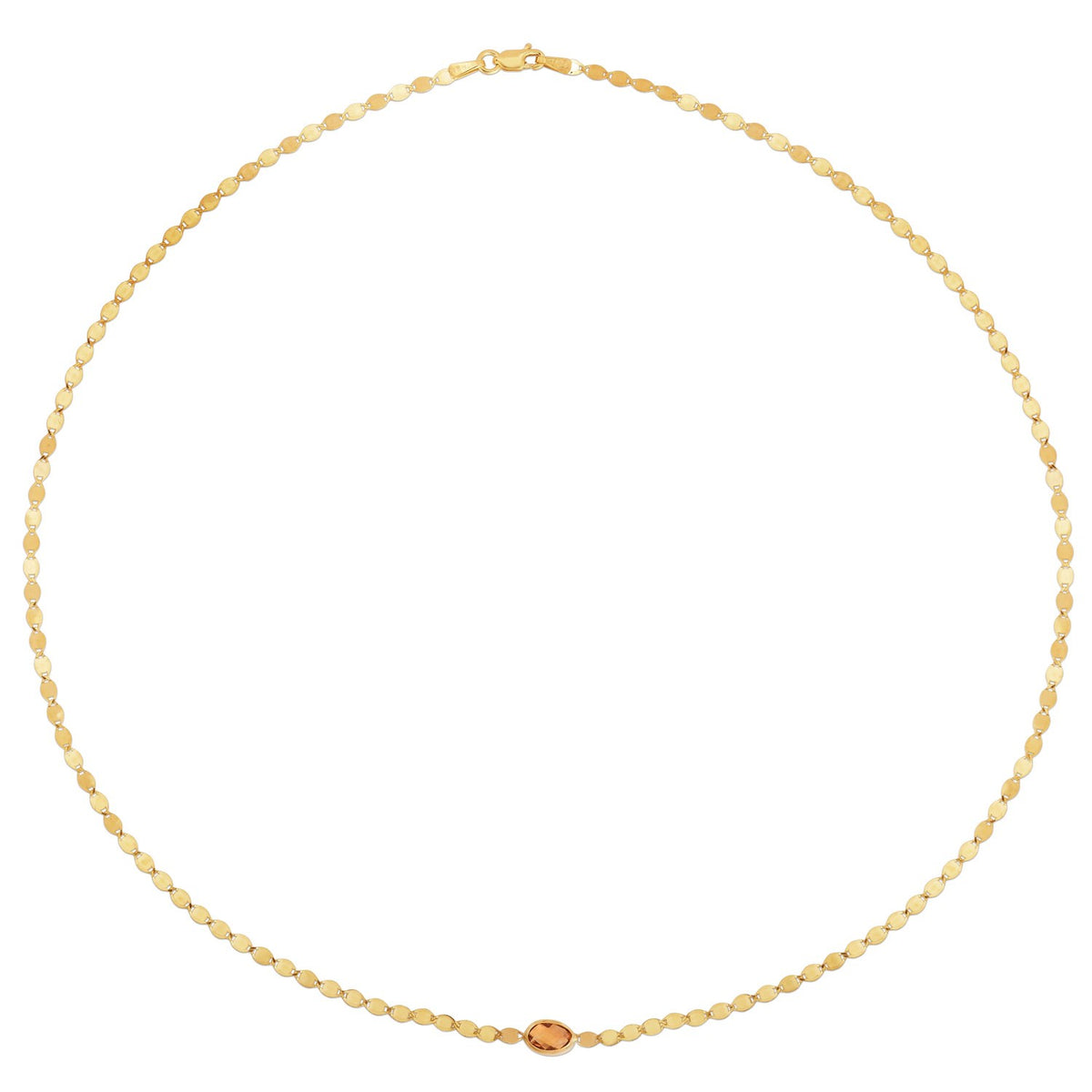 14K Yellow Gold Citrine Mirrored Chain (2.20 mm)