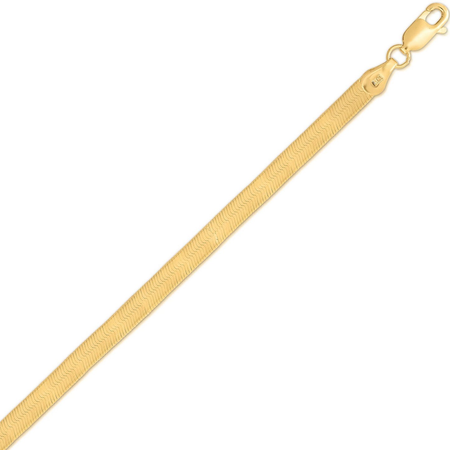 Sterling Silver Yellow Gold Plated Imperial Herringbone Chain (2.70 mm)