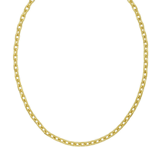 Sterling Silver Gold Plated French Cable Chain (5.00 mm)