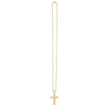 14K Yellow Gold Polished Cross Pendant