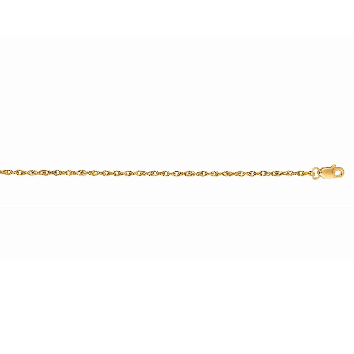 14k Yellow Gold Machine Rope Chain (1.10 mm)