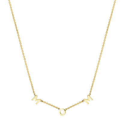 10K Yellow Gold Polished Mom Necklace
