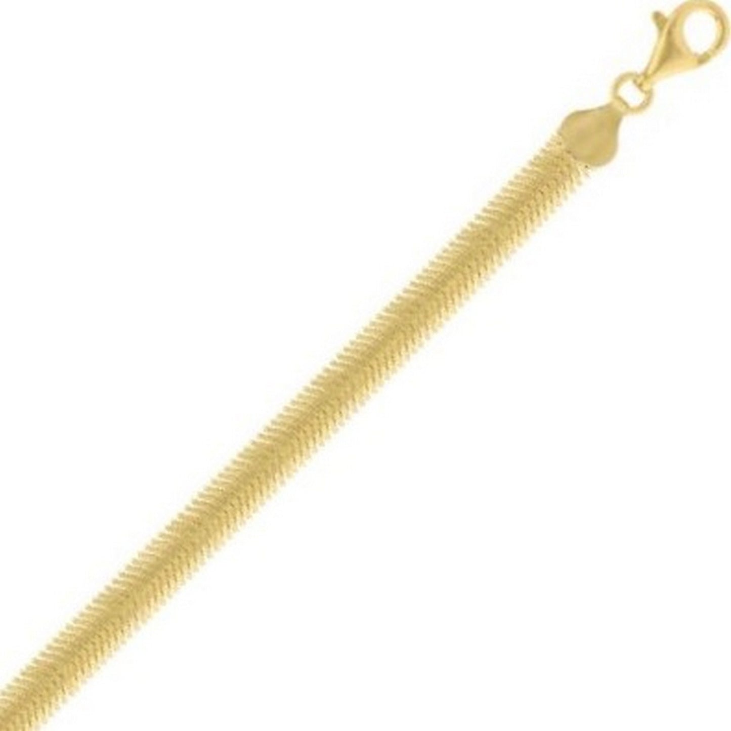 Sterling Silver Yellow Gold Plated Oval Snake Chain (6.40 mm)