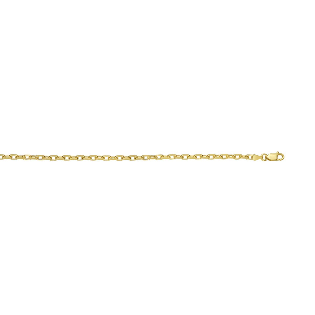 Sterling Silver Gold Plated French Cable Chain (2.80 mm)