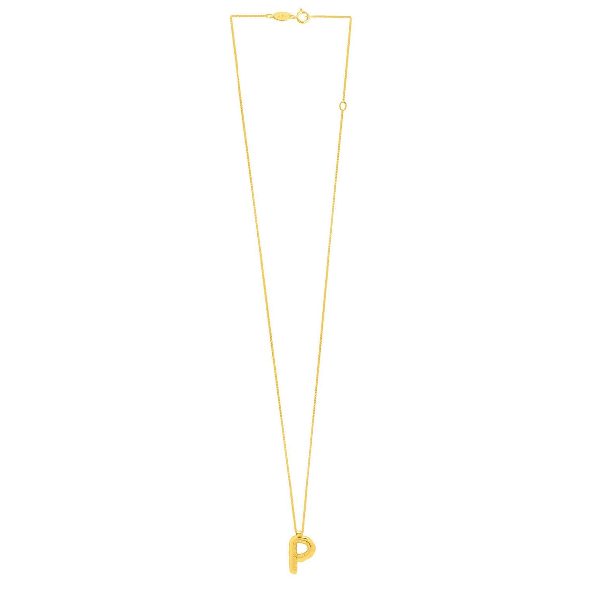 14K Yellow Gold Helium Initial P Pendant