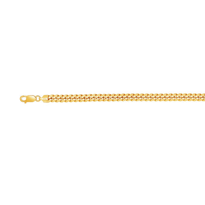 Sterling Silver Yellow Gold Plated Miami Cuban Chain (6.30 mm)